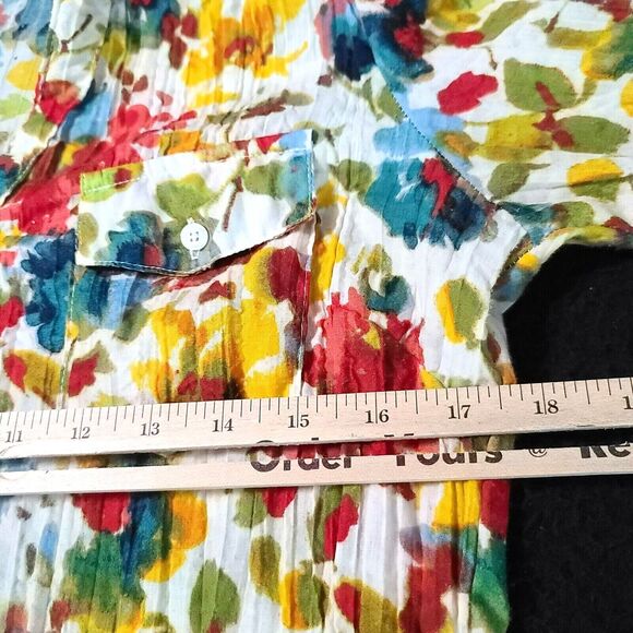 Art And Soul Womens Button Up Blouse Multi-Color Size Small 100% Polyester - Picture 5 of 12